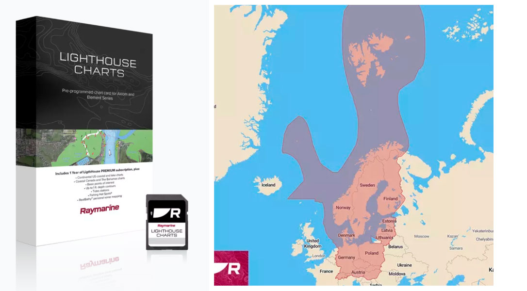 Raymarine Lighthouse s�kort Nord-Europa Gen2