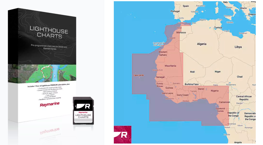 Raymarine Lighthouse s�kort Vestafrika Gen2