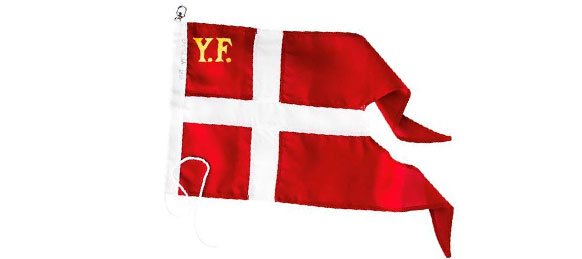 Yachtflag Langkilde og Søn - 65 x 34 cm.