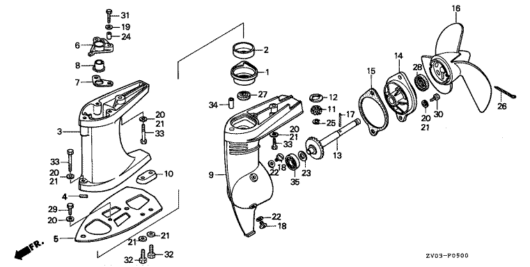 Honda WATER SEAL, 11X21X8 91251-ZV0-003