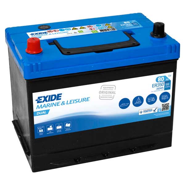 Exide Dual batteri, 80 Amp
