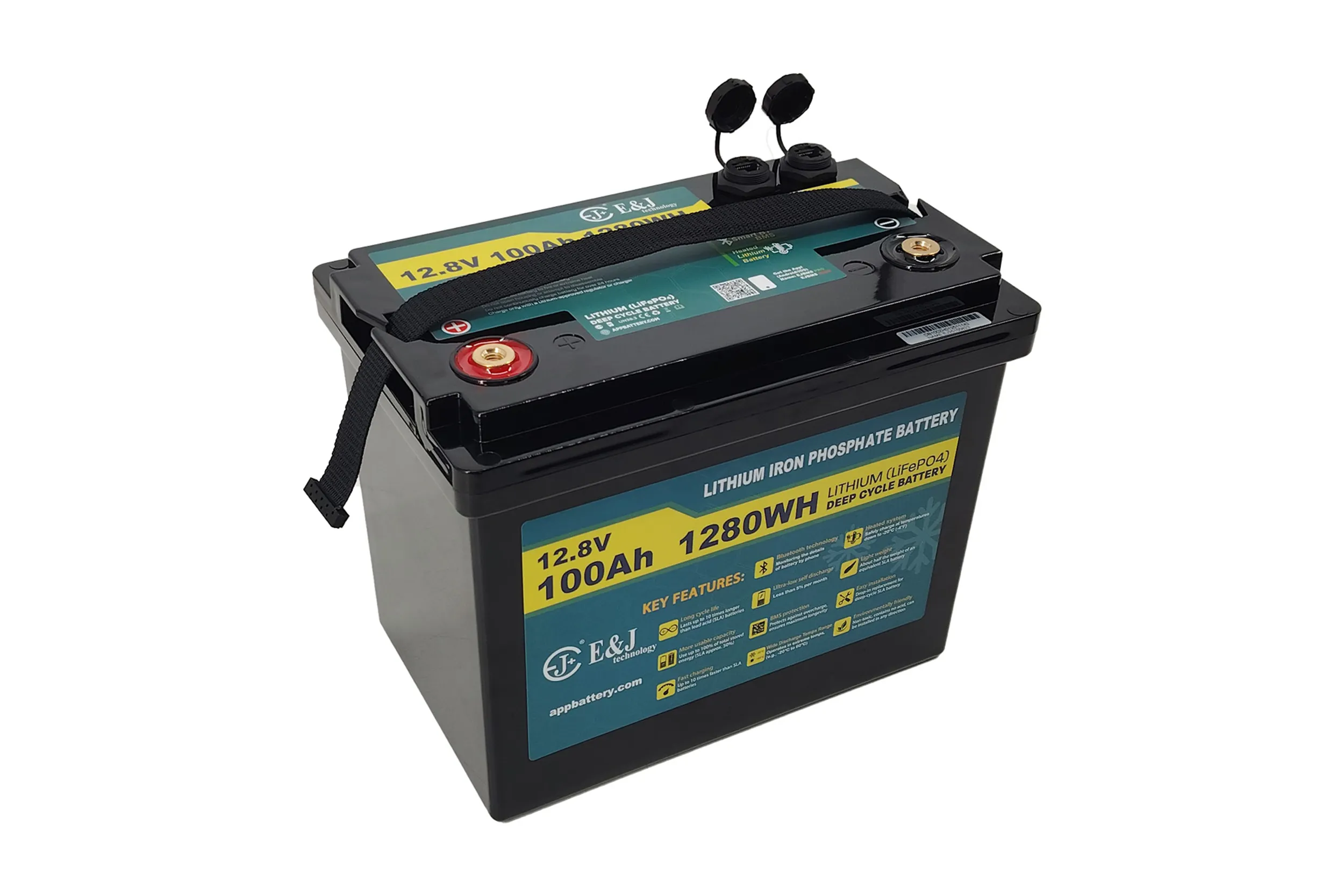 E&J LITHIUM 12V 100AH BT, HEAT & VE.CAN
