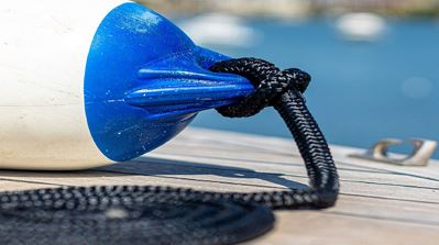 Flettede Fenderliner med je 1,5m 6mm 2 stk Bl