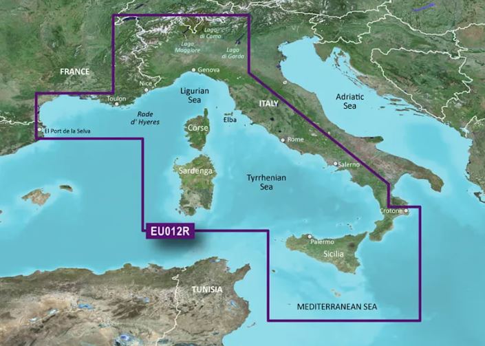 BlueChart� g3 HXEU012R - Mediterranean Sea, Centra