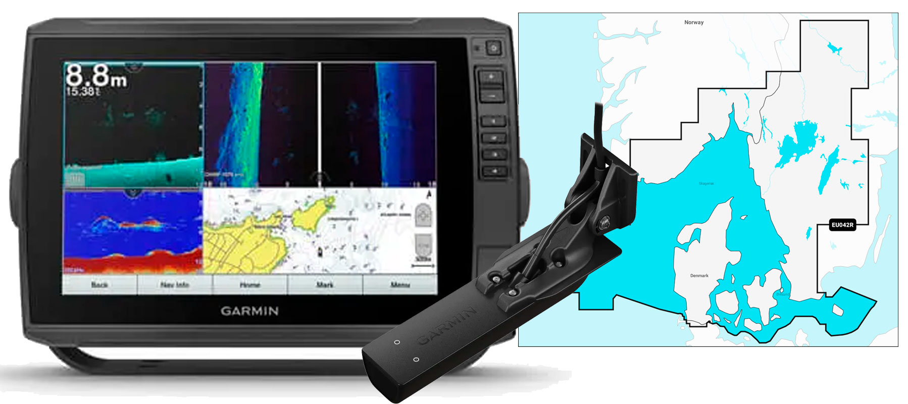 Garmin echoMAP Ultra 102sv, GT56UHD-TM og NSEU042R