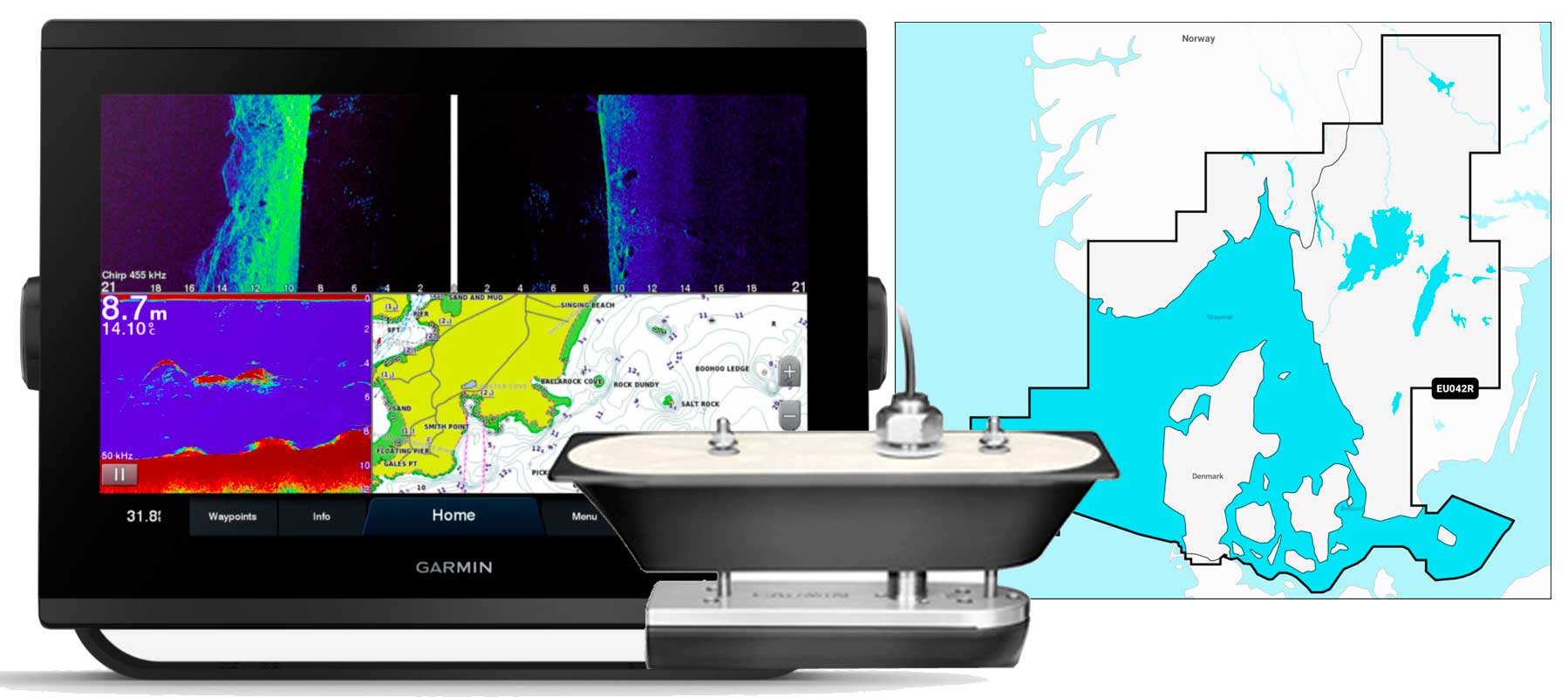 Garmin GPSmap 1223xsv, GT51M-TH og NSEU042R