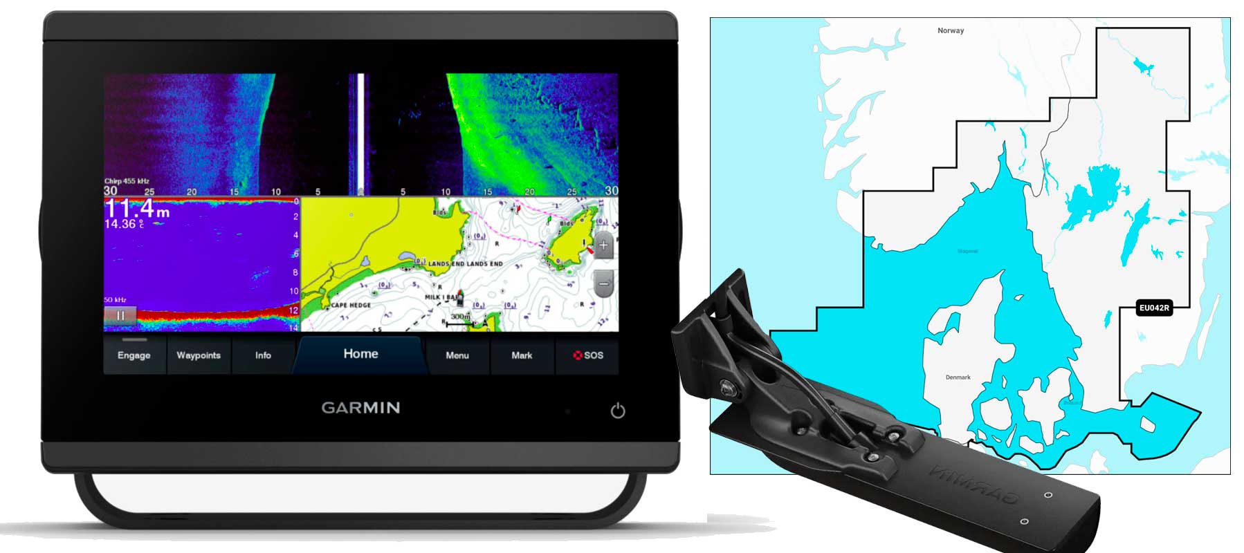 Garmin GPSmap 723xsv, og NSEU042R - bådudstyr til Marinetorvet