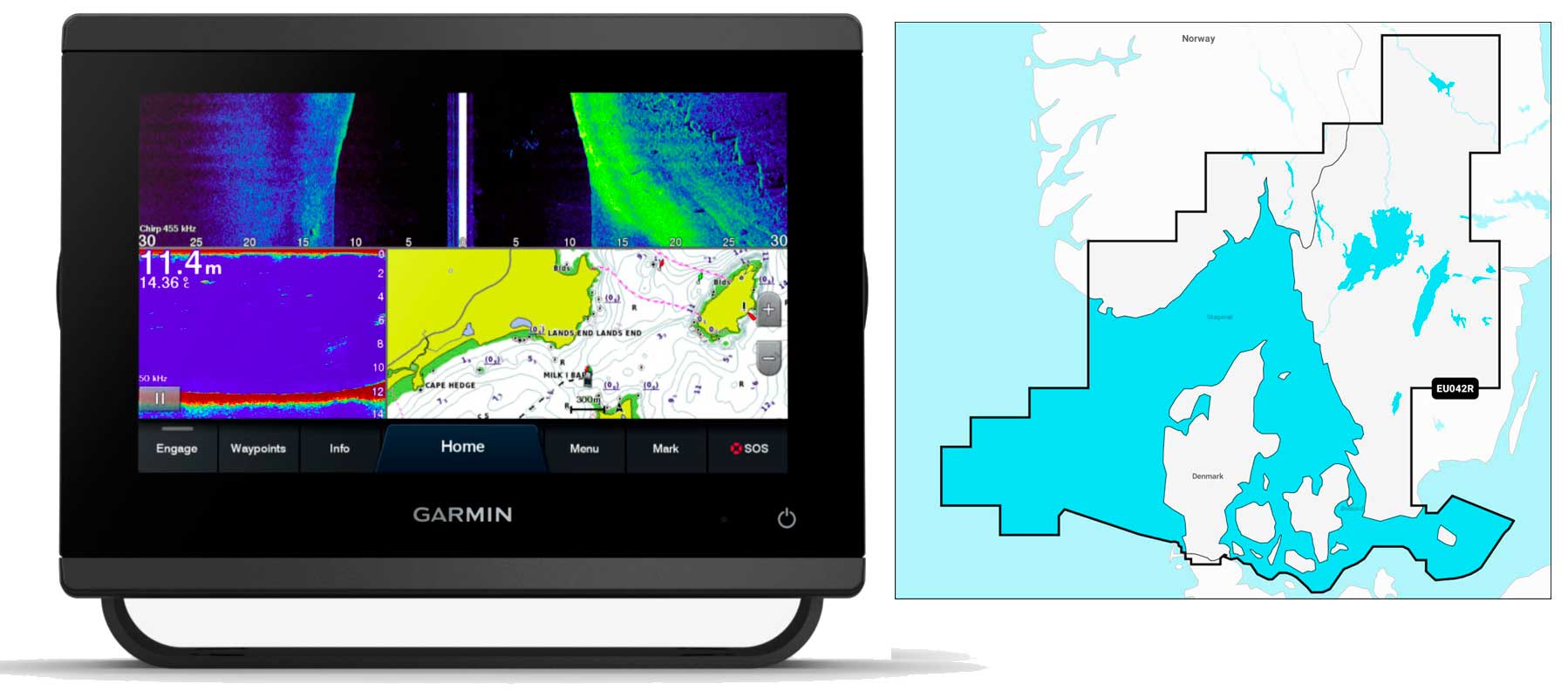 Garmin GPSmap 723xsv med NSEU042R skort