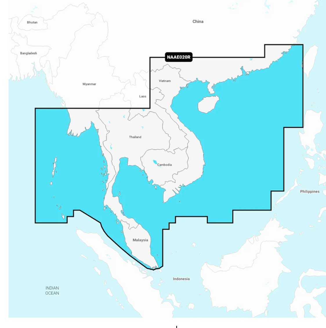 Navionics+ NAAE020R, South China & Andaman Seas