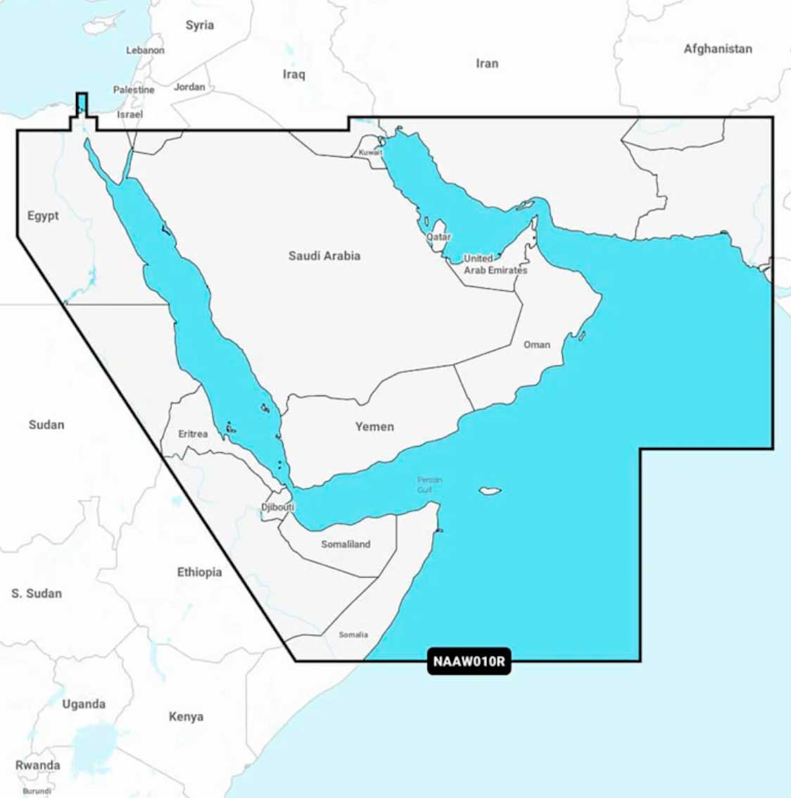 Navionics+ NAAW010R, The Gulf & Red Sea		