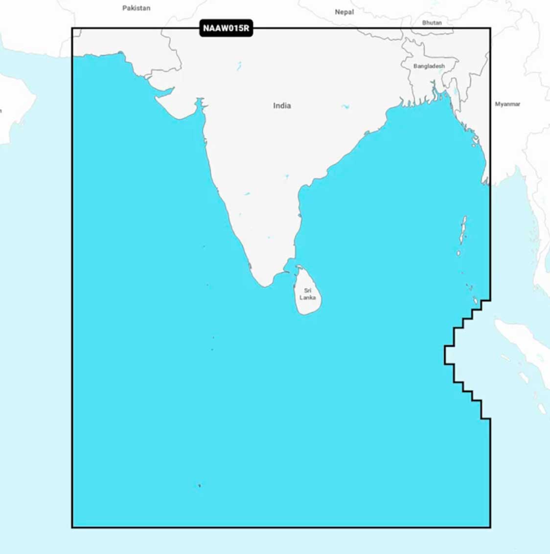 Navionics+ NAAW015R, Indian Subcontinent