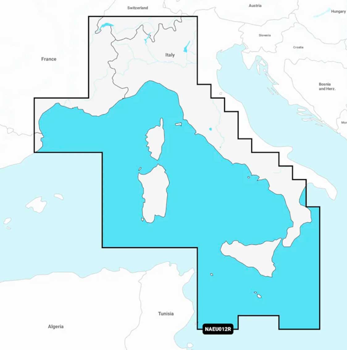 Navionics+ NAEU012R, Mediterranean Sea, Cen.& West