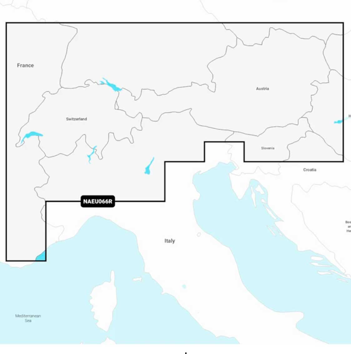 Navionics+ NAEU066R, Alpine, Lakes & Rivers