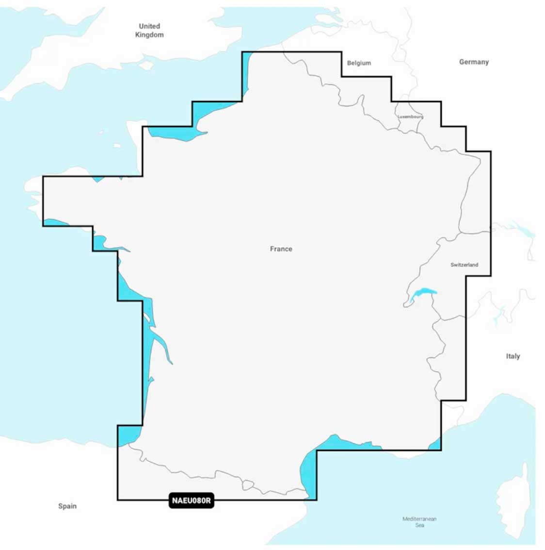 Navionics+ NAEU080R, France, Lakes & Rivers