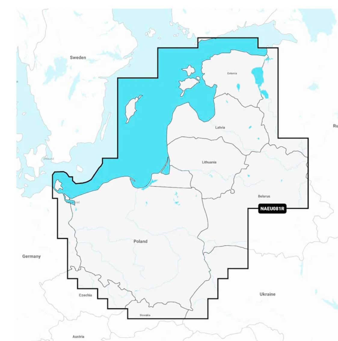 Navionics+ NAEU081R, Baltic Sea, East Coast