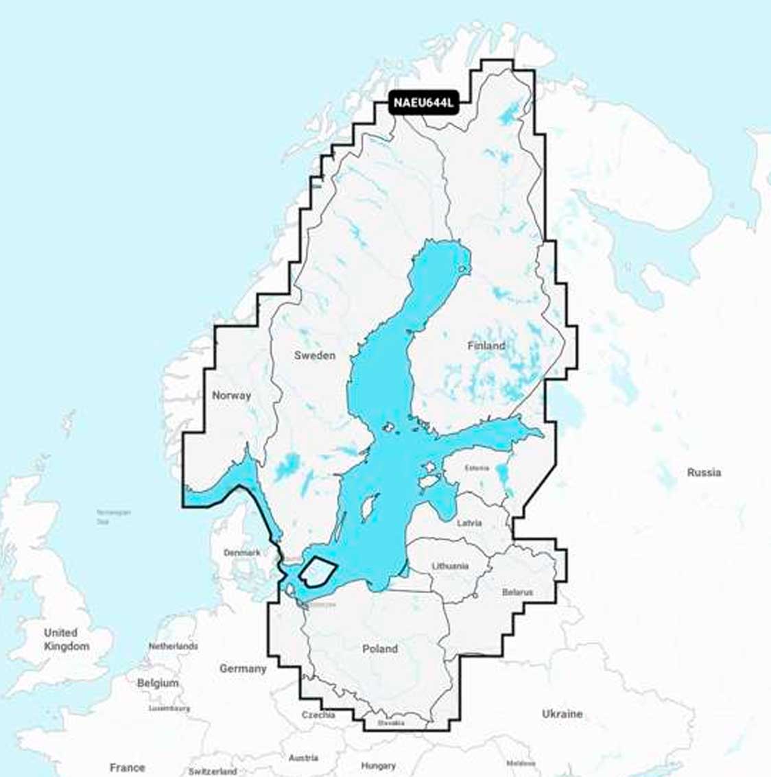 Navionics+ NAEU644L, Baltic Sea