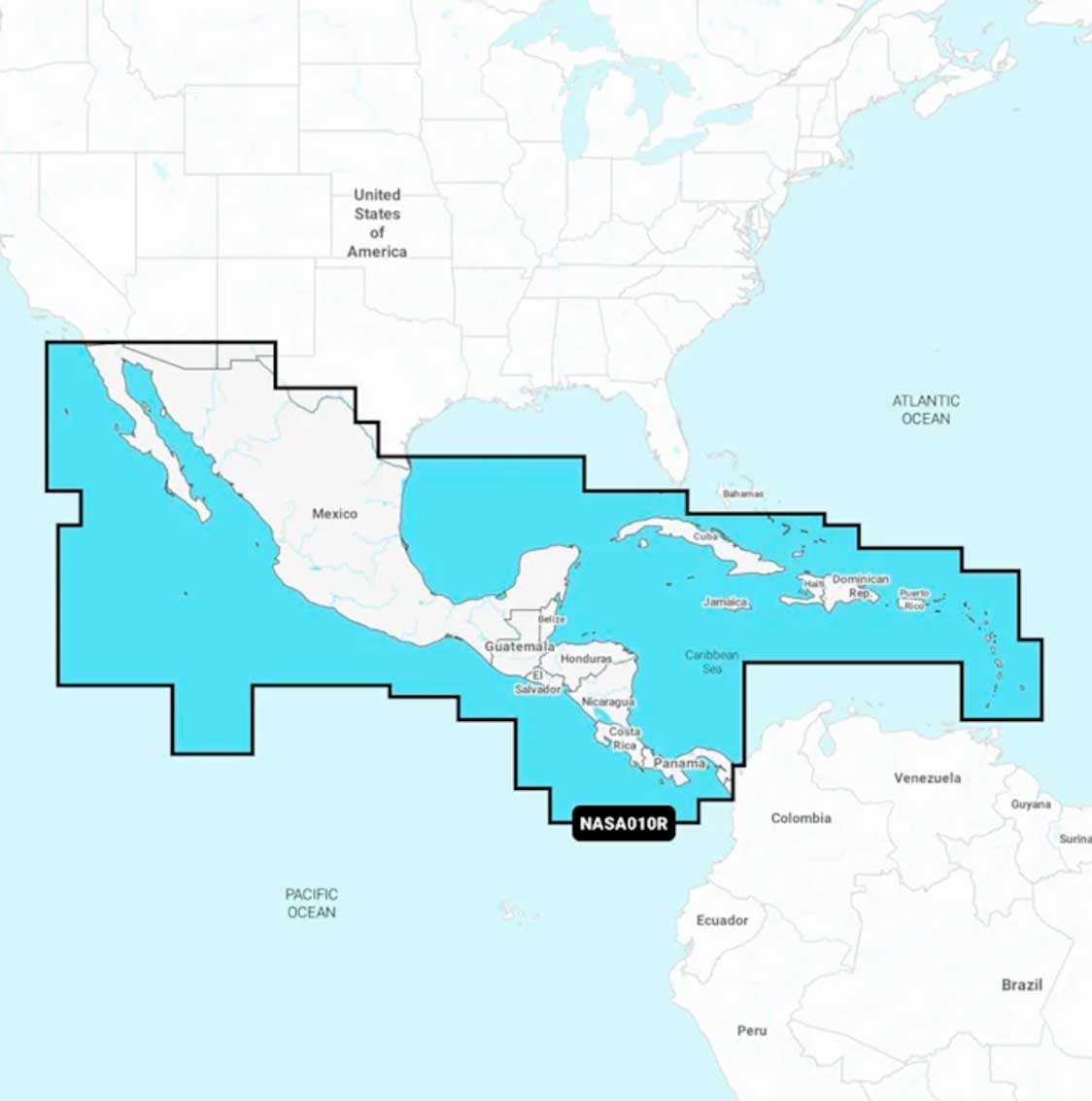 Navionics+ NASA010R, Central America & Caribbean