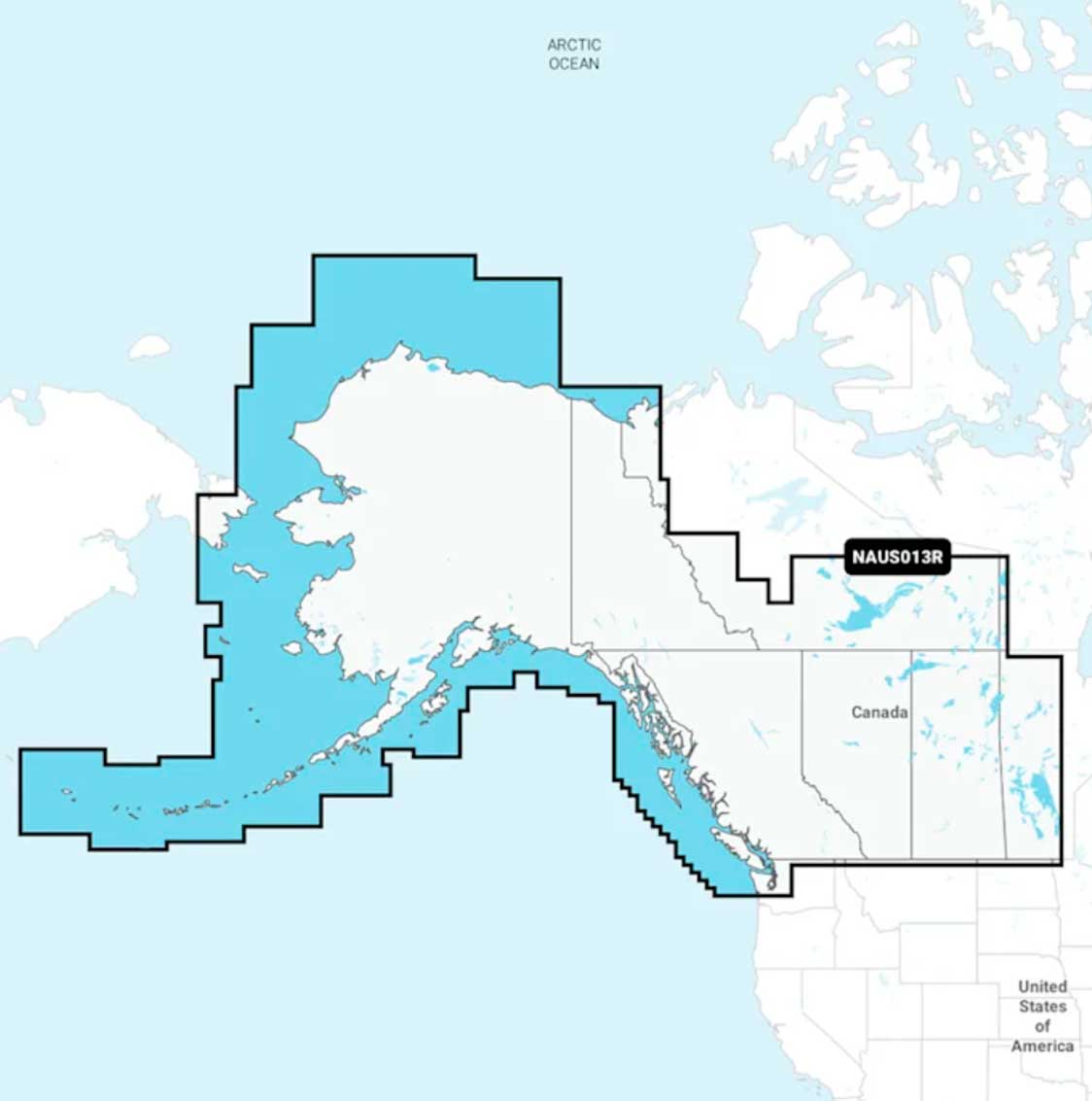 Navionics+ NAUS013R, Canada, West & Alaska
