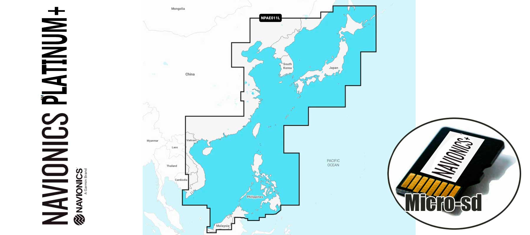 Navionics Platinum+ NPAE011L, China Sea & Japan