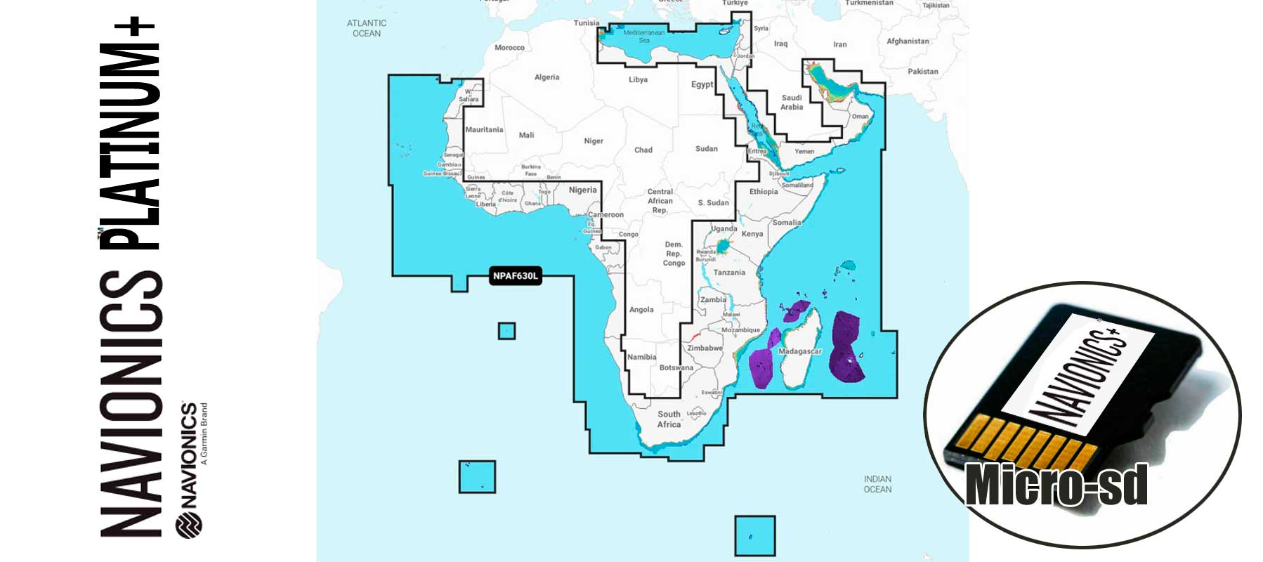Navionics Platinum+ NPAF630L, Africa & Middle East