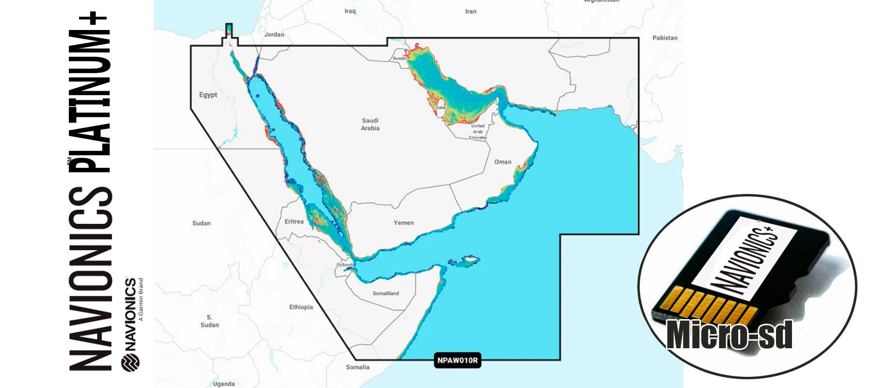 Navionics Platinum+ NPAW010R, The Gulf & Red Sea