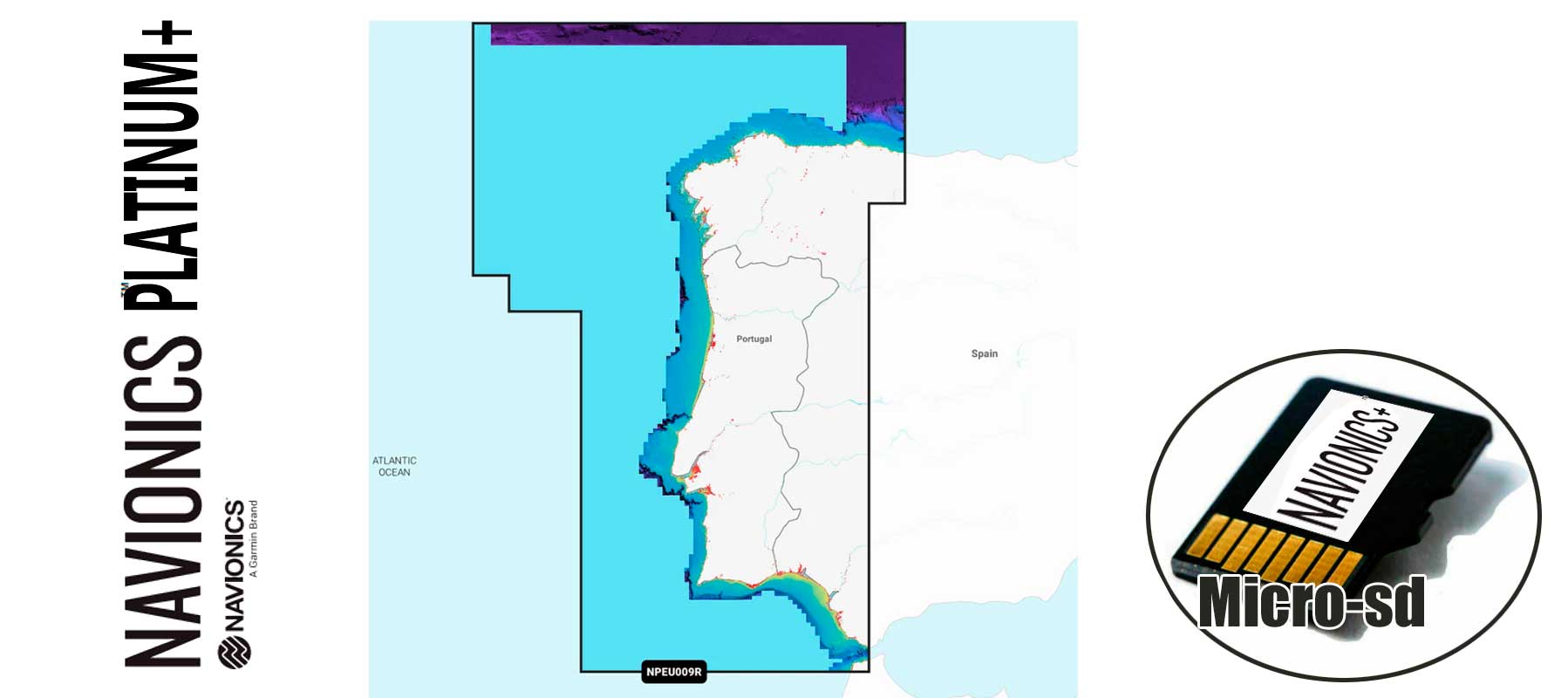 Navionics Platinum+ NPEU009R, Portugal & Spain, No