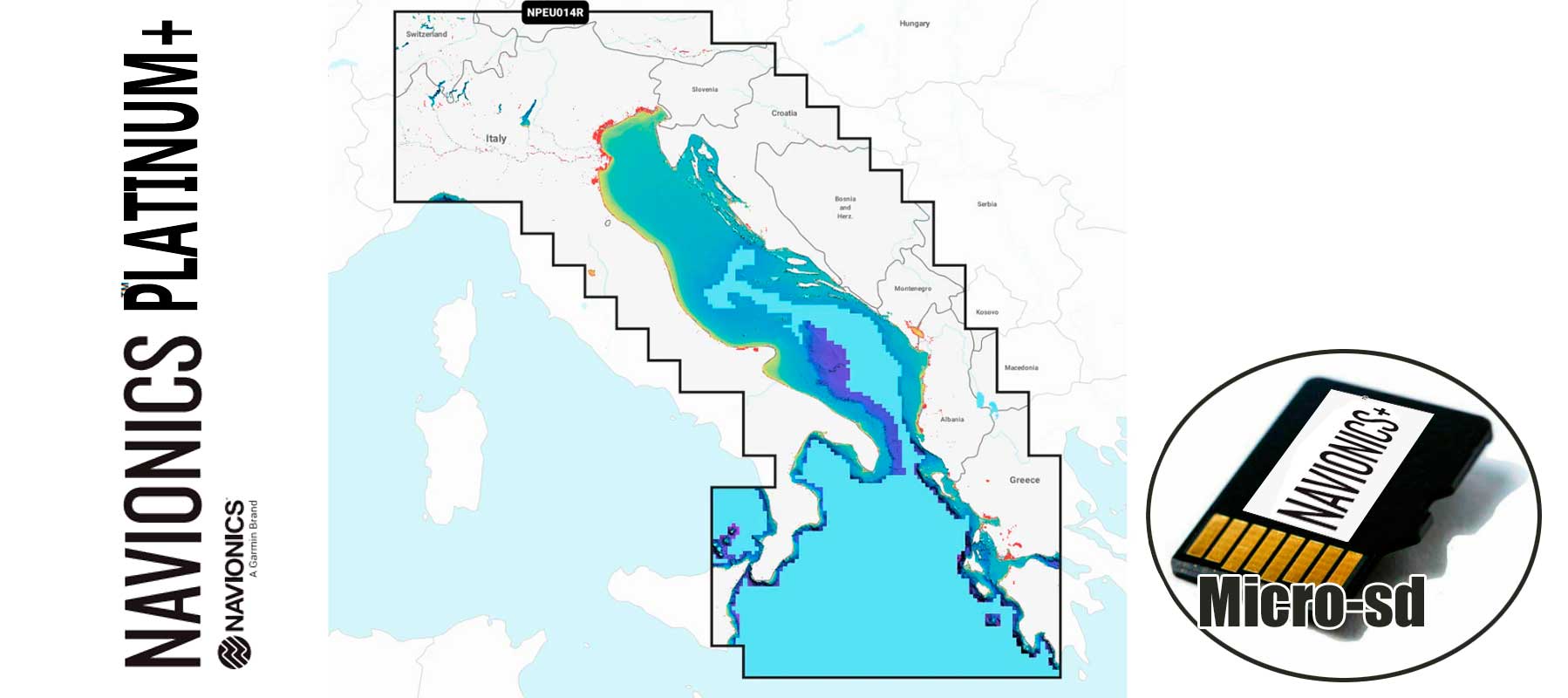 Navionics Platinum+ NPEU014R, Italy, Adriatic Sea