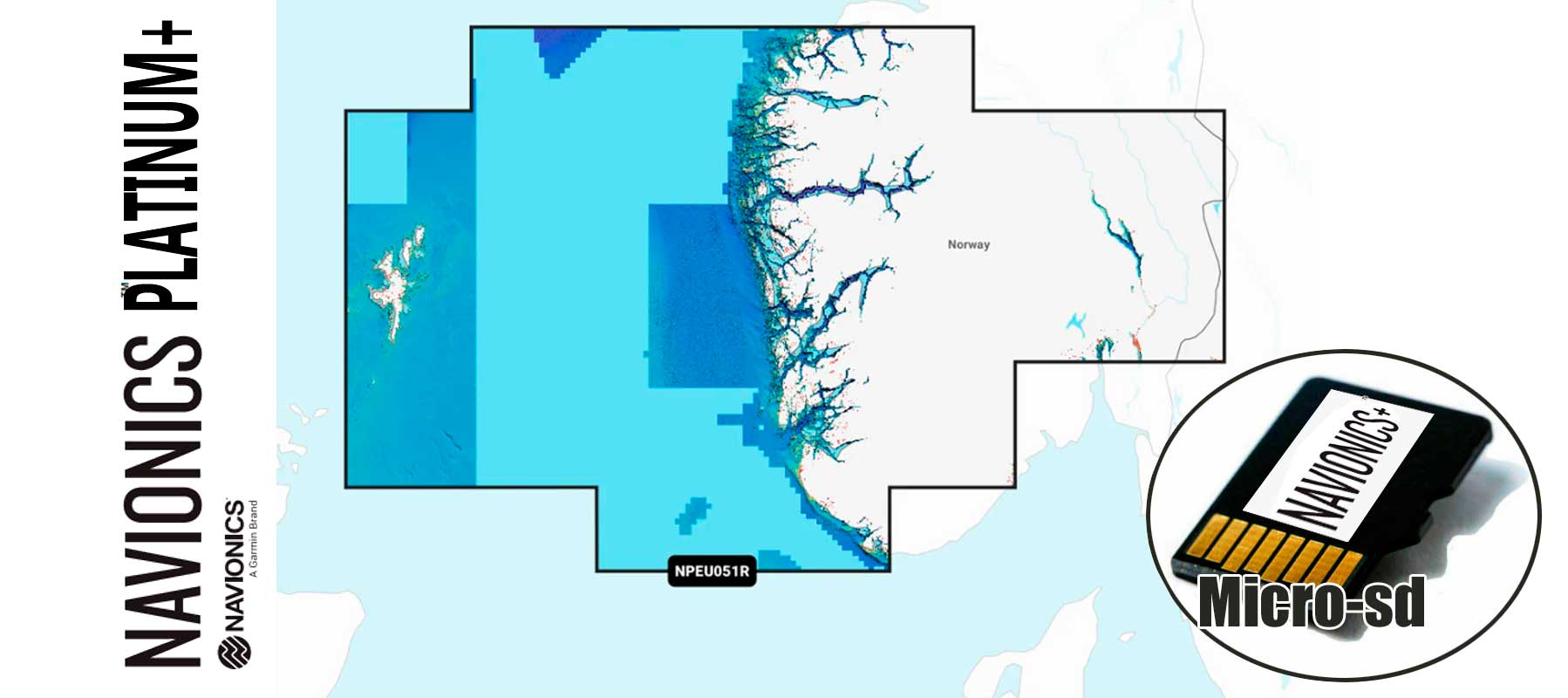 Navionics Platinum+ NPEU051R, Norway,Lista Sognef.