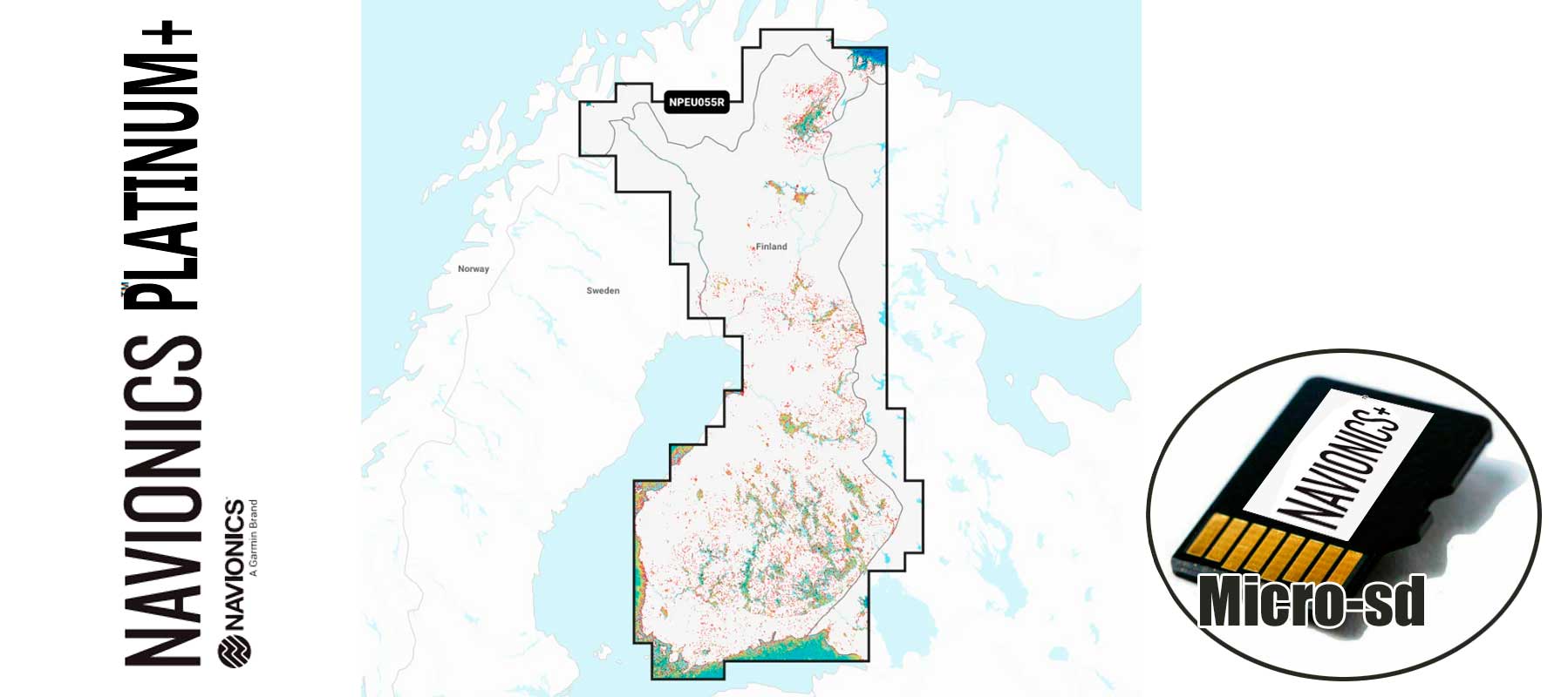 Navionics Platinum+ NPEU055R, Finland, Lakes River