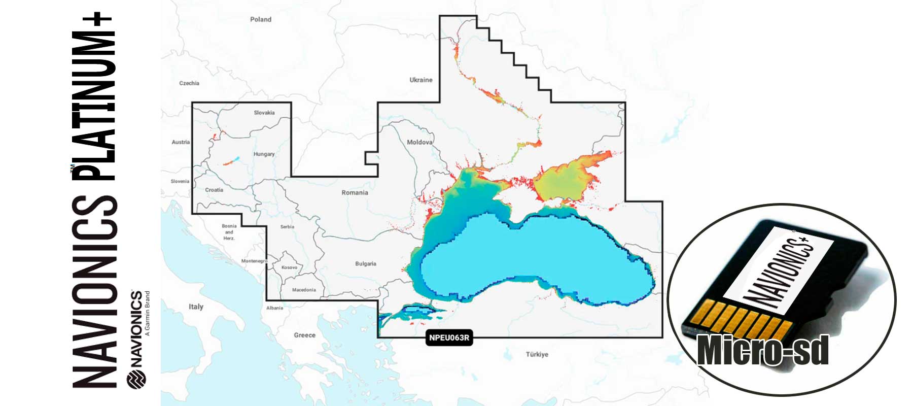 Navionics Platinum+ NPEU063R, Black Sea Azov Sea