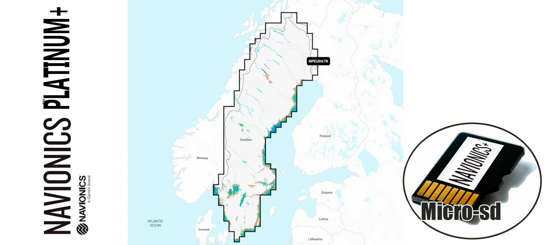 Navionics Platinum+ NPEU067R, Sweden, Lakes River