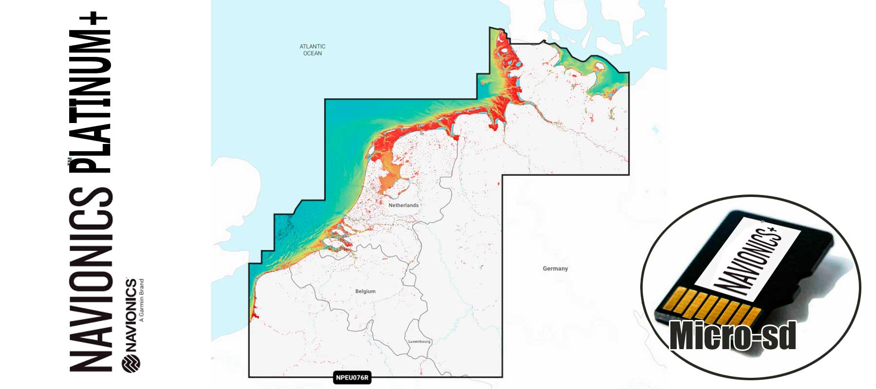 Navionics Platinum+ NPEU076R, Benelux Germany,West