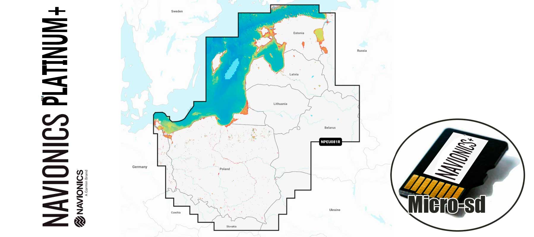 Navionics Platinum+ NPEU081R, Baltic Sea, East Coa