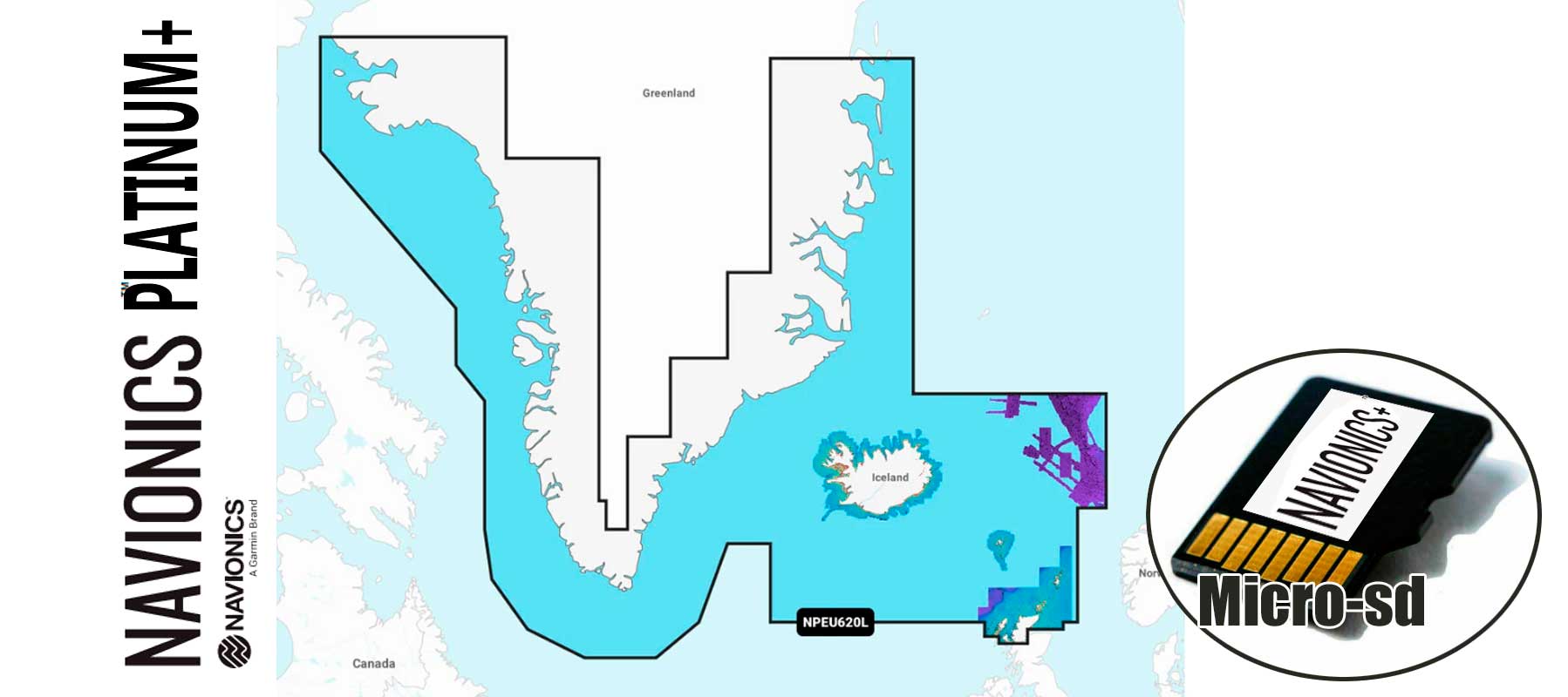 Navionics Platinum+ NPEU620L, Greenland Iceland
