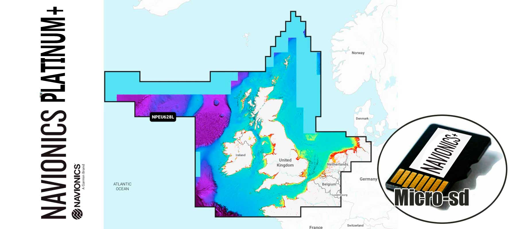 Navionics Platinum+ NPEU628L, U.K. Ireland Holland