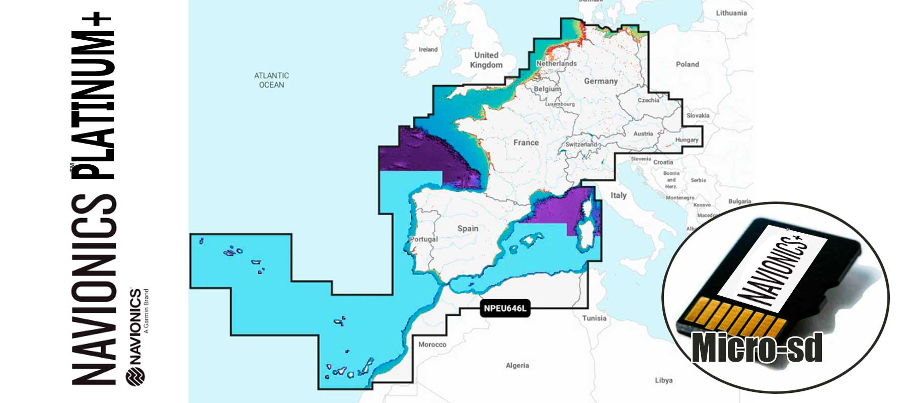 Navionics Platinum+ NPEU646L, Europe, Central West