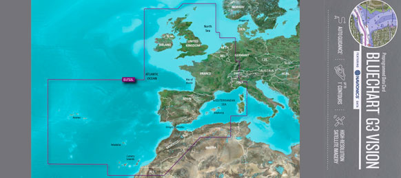 BlueChart G3 Vision VEU722L EU Atlantic Coast