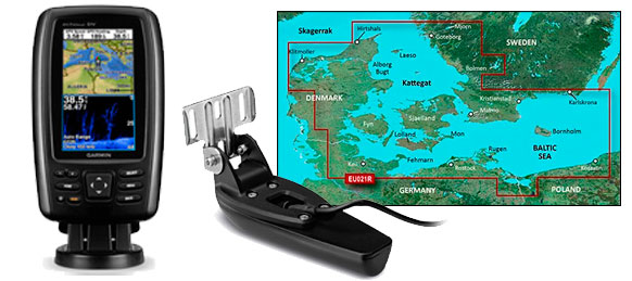 Garmin Echomap 42cv, og HXEU021R søkort - bådudstyr hos Marinetorvet