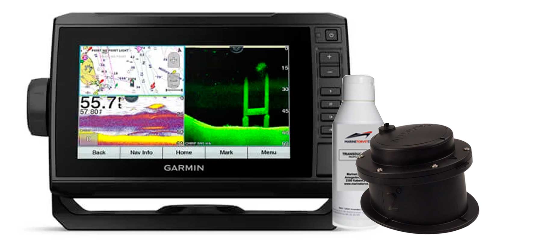 Garmin echoMAP UHD 72cv med GT15M-IH transducer