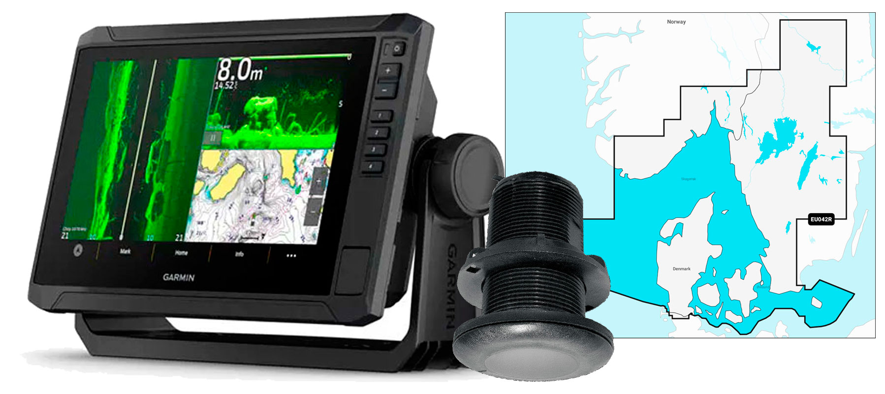 Garmin echoMAP UHD2 92sv, P319 og NSEU042R