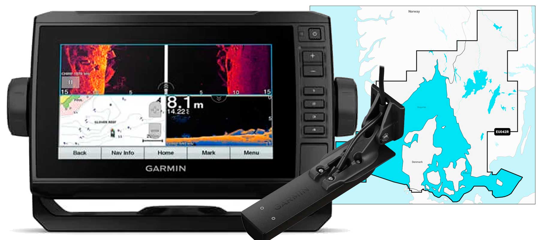 Garmin echoMAP UHD 72sv, GT56UHD-TM og NSEU042R