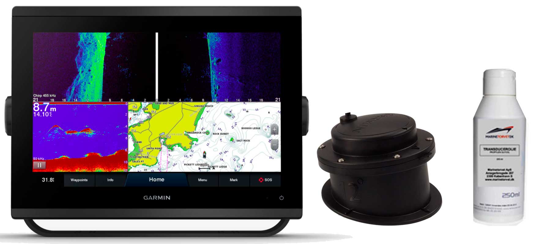 Garmin GPSmap 1223xsv med GT15M-IH transducer