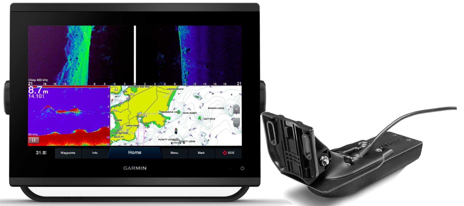 Garmin GPSmap 1223xsv med GT56UHD-TM transducer