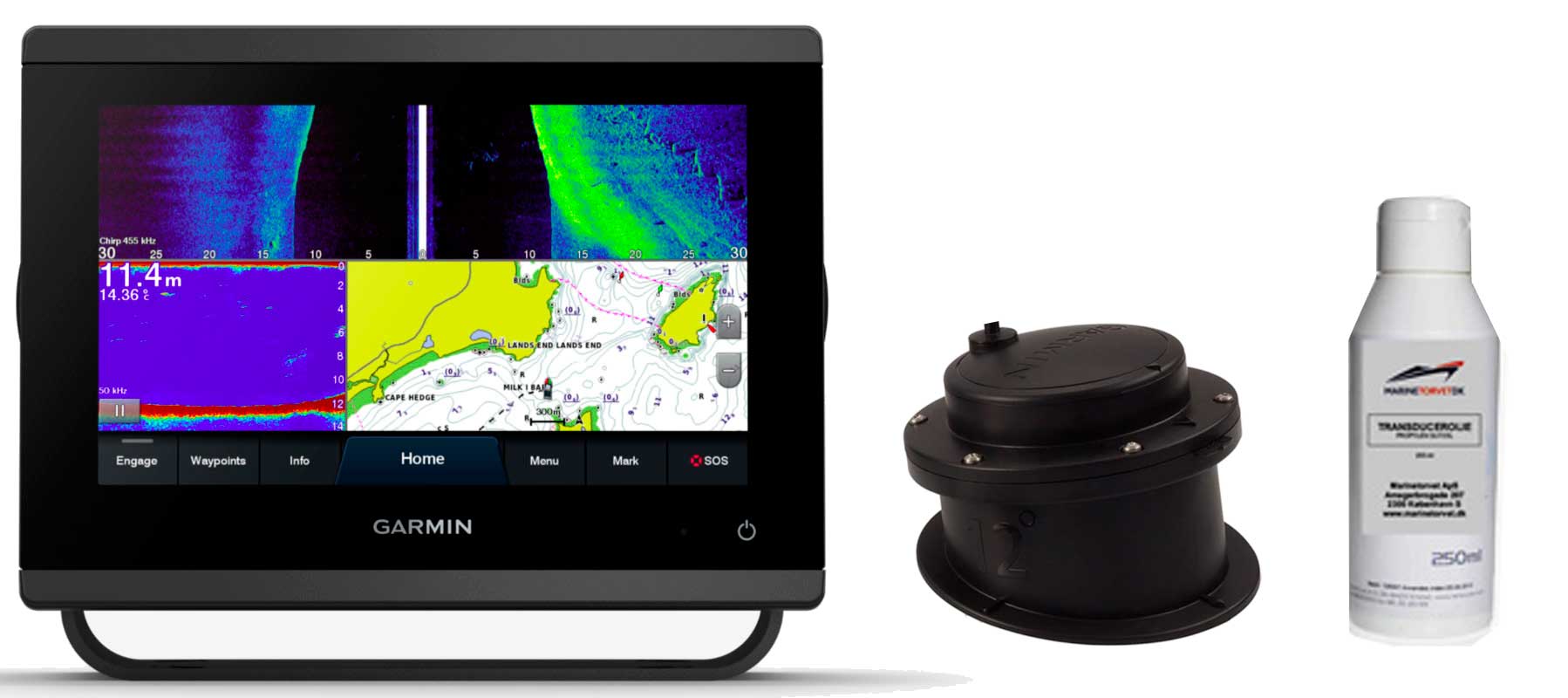 Garmin GPSmap 723xsv med GT15-IH transducer