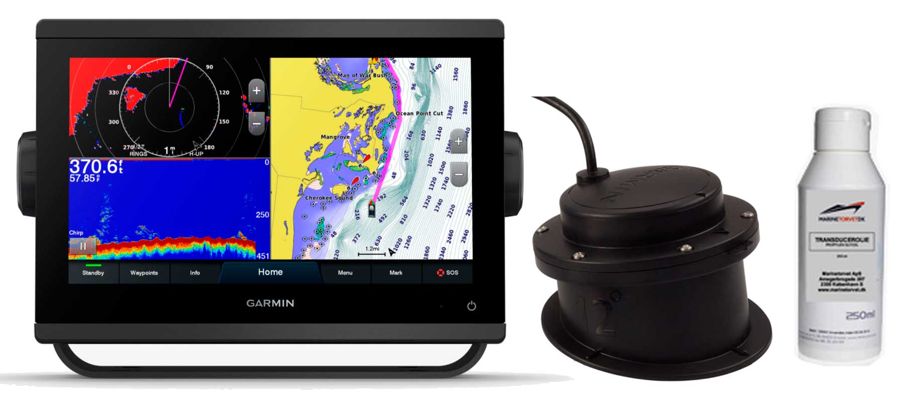 Garmin GPSmap 923xsv med GT15M-IH transducer