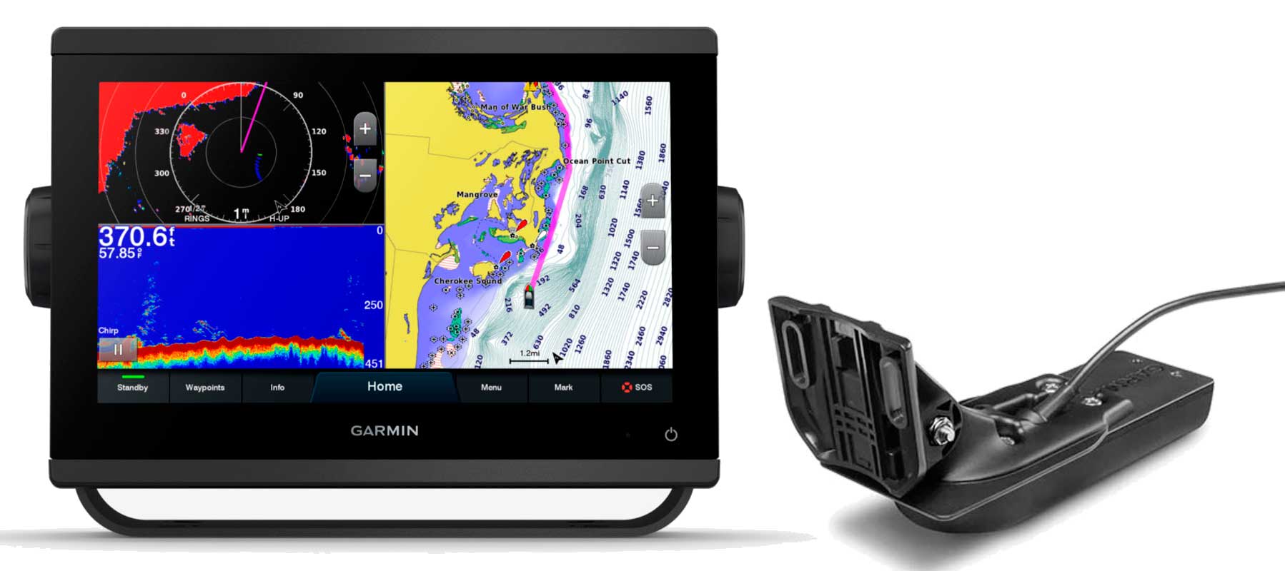 Garmin GPSmap 923xsv med GT56UHD-TM transducer