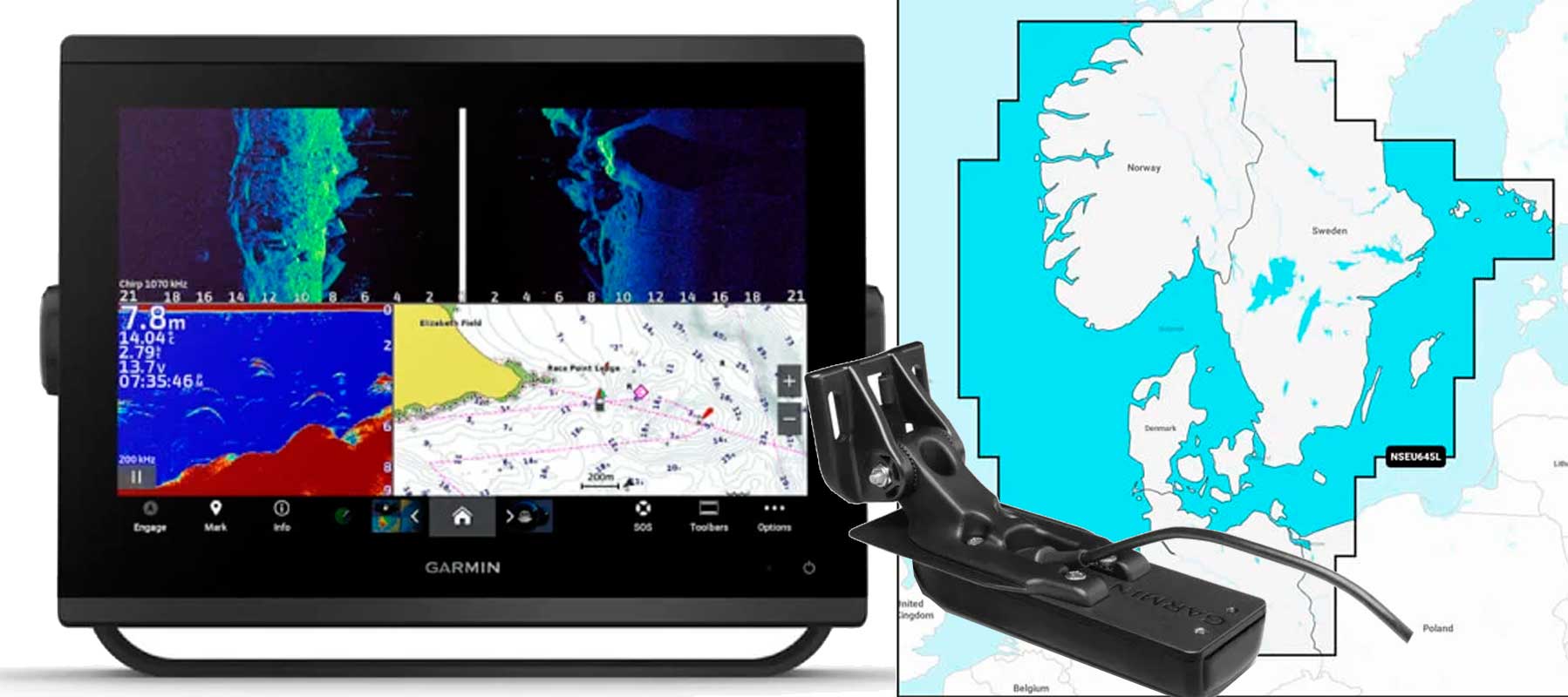 Garmin GPSmap 923xsv med GT54UHD-TM og NSEU645L