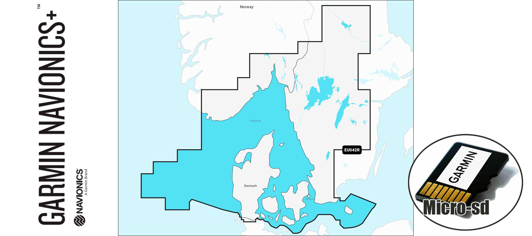 Garmin Navionics+ NSEU042R, Danske farvande