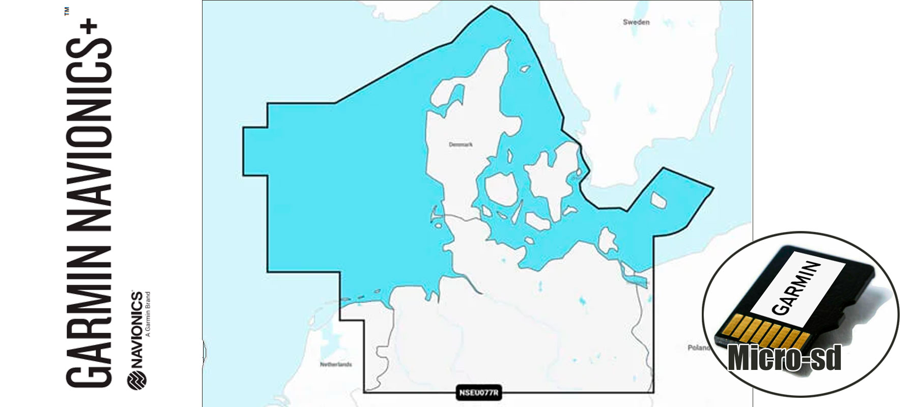 kaldenavn ejendom rulle Garmin Navionics+ NSEU077R, Danmark og Tyskland - bådudstyr til lavpris hos  Marinetorvet