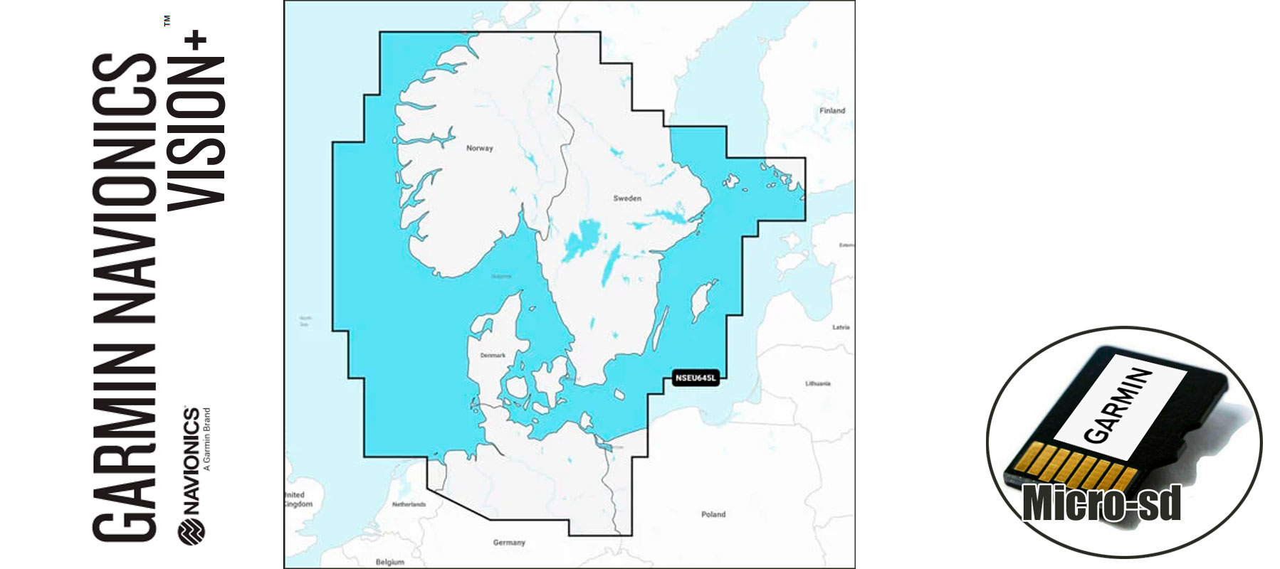 Garmin Navionics Vision+ NVEU645L, Skandinavien